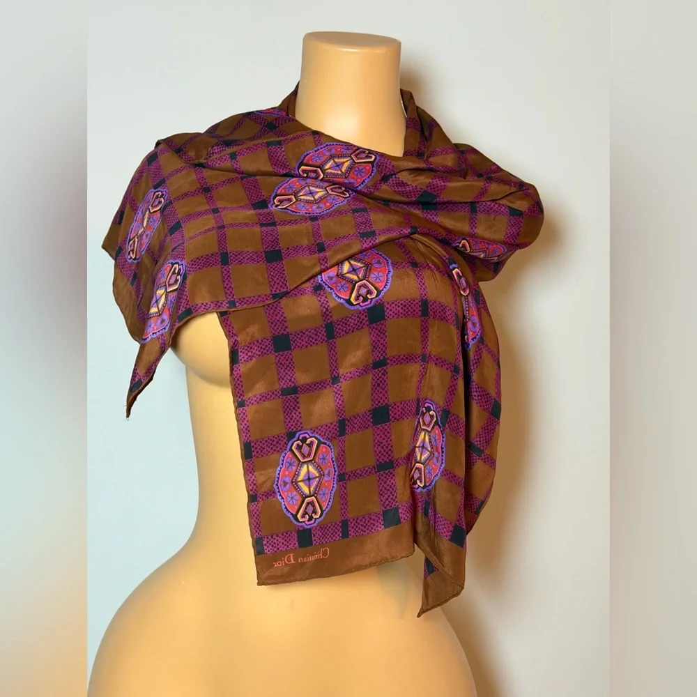 Cristian Dior Vintage Silk Scarf